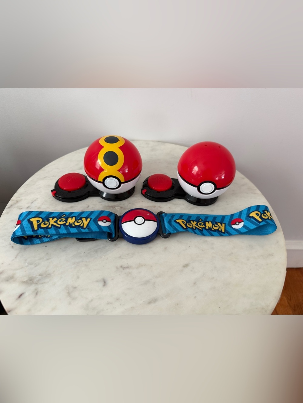 Pokemon Clip N Go Poke Ball Belt and two Pokémon Ball toys